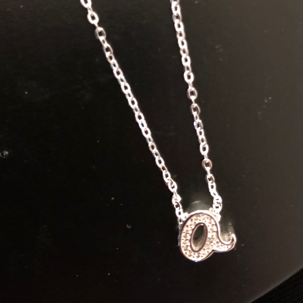 “A” silver Necklace